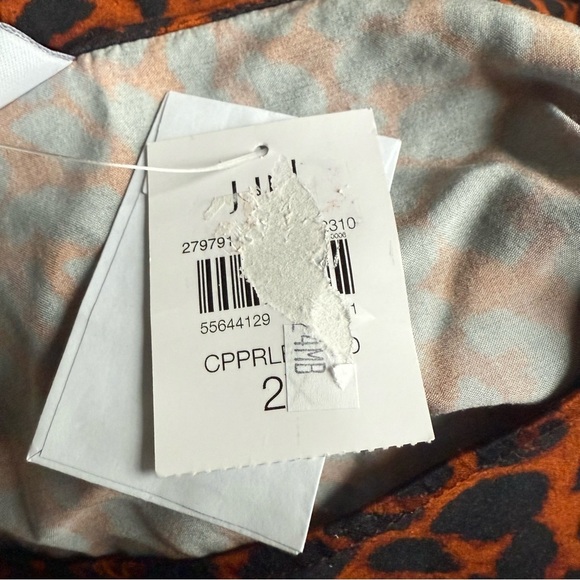 J Jill Women Blouse Top Plus Size 2X Copper Leopard Witchy Whimsy Goth - Picture 5 of 7